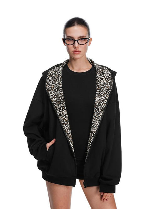 Leopard Lounge Zip-Up