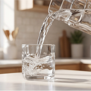 Soraine Glass Carafe & Cup