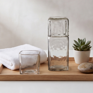 Soraine Glass Carafe & Cup