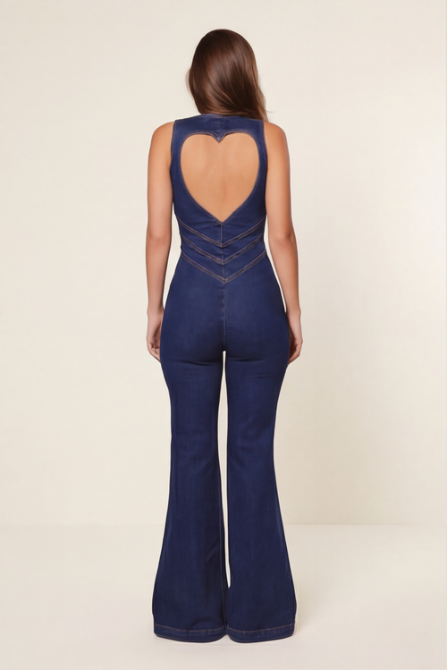 Heart Seeker Denim Jumpsuit